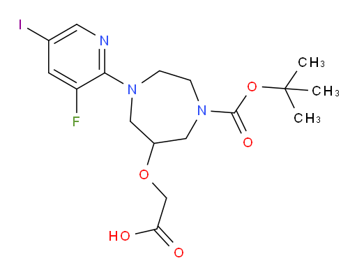 2-({1-[(tert-butoxy)carbonyl]-4-(3-fluoro-5-iodopyridin-2-yl)-1,4-diazepan-6-yl}oxy)acetic acid