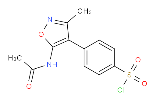 4-(5-acetamido-3-methyl-1,2-oxazol-4-yl)benzene-1-sulfonyl chloride