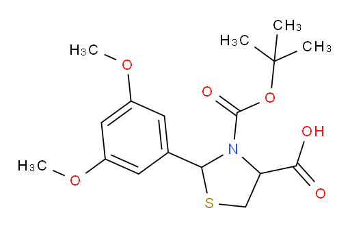 3-[(tert-butoxy)carbonyl]-2-(3,5-dimethoxyphenyl)-1,3-thiazolidine-4-carboxylic acid