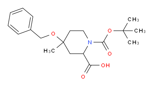 4-(benzyloxy)-1-[(tert-butoxy)carbonyl]-4-methylpiperidine-2-carboxylic acid