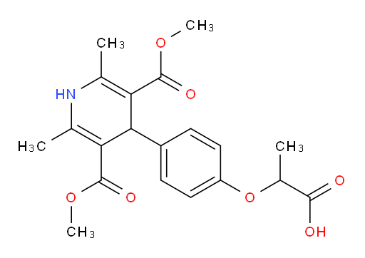 2-{4-[3,5-bis(methoxycarbonyl)-2,6-dimethyl-1,4-dihydropyridin-4-yl]phenoxy}propanoic acid