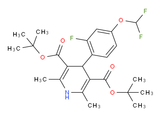3,5-di-tert-butyl 4-[4-(difluoromethoxy)-2-fluorophenyl]-2,6-dimethyl-1,4-dihydropyridine-3,5-dicarboxylate