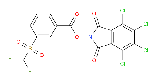 4,5,6,7-tetrachloro-1,3-dioxo-2,3-dihydro-1H-isoindol-2-yl 3-difluoromethanesulfonylbenzoate