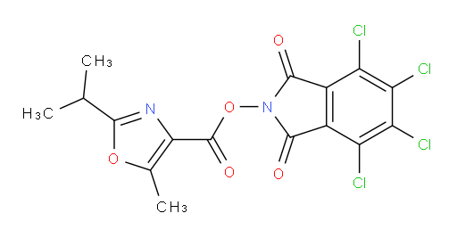 4,5,6,7-tetrachloro-1,3-dioxo-2,3-dihydro-1H-isoindol-2-yl 5-methyl-2-(propan-2-yl)-1,3-oxazole-4-carboxylate