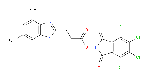 4,5,6,7-tetrachloro-1,3-dioxo-2,3-dihydro-1H-isoindol-2-yl 3-(4,6-dimethyl-1H-1,3-benzodiazol-2-yl)propanoate
