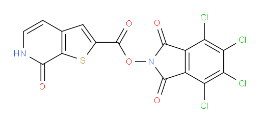 4,5,6,7-tetrachloro-1,3-dioxo-2,3-dihydro-1H-isoindol-2-yl 7-oxo-6H,7H-thieno[2,3-c]pyridine-2-carboxylate