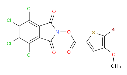 4,5,6,7-tetrachloro-1,3-dioxo-2,3-dihydro-1H-isoindol-2-yl 5-bromo-4-methoxythiophene-2-carboxylate