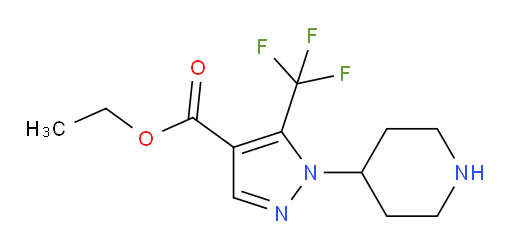 ethyl 1-(piperidin-4-yl)-5-(trifluoromethyl)-1H-pyrazole-4-carboxylate
