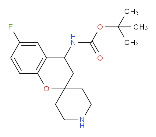 tert-butyl N-{6-fluoro-3,4-dihydrospiro[1-benzopyran-2,4'-piperidine]-4-yl}carbamate