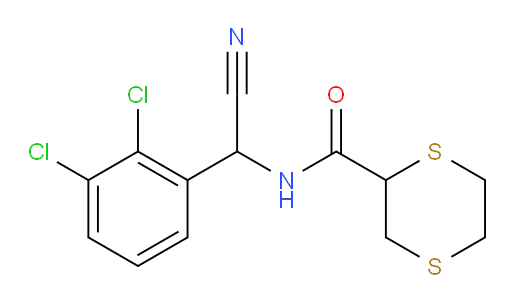 N-[cyano(2,3-dichlorophenyl)methyl]-1,4-dithiane-2-carboxamide