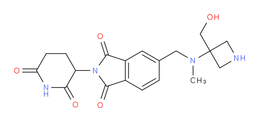 2-(2,6-dioxopiperidin-3-yl)-5-({[3-(hydroxymethyl)azetidin-3-yl](methyl)amino}methyl)-2,3-dihydro-1H-isoindole-1,3-dione