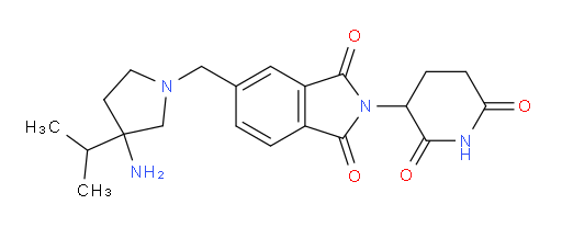 5-{[3-amino-3-(propan-2-yl)pyrrolidin-1-yl]methyl}-2-(2,6-dioxopiperidin-3-yl)-2,3-dihydro-1H-isoindole-1,3-dione
