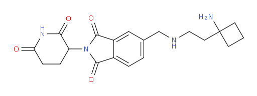 5-({[2-(1-aminocyclobutyl)ethyl]amino}methyl)-2-(2,6-dioxopiperidin-3-yl)-2,3-dihydro-1H-isoindole-1,3-dione