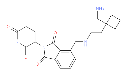 4-[({2-[1-(aminomethyl)cyclobutyl]ethyl}amino)methyl]-2-(2,6-dioxopiperidin-3-yl)-2,3-dihydro-1H-isoindole-1,3-dione