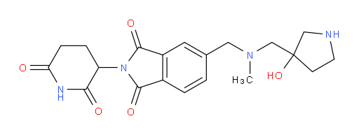 2-(2,6-dioxopiperidin-3-yl)-5-({[(3-hydroxypyrrolidin-3-yl)methyl](methyl)amino}methyl)-2,3-dihydro-1H-isoindole-1,3-dione