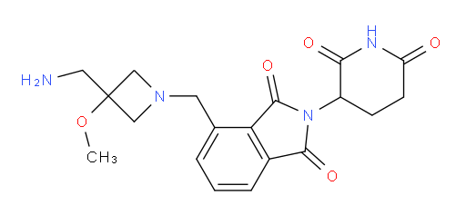 4-{[3-(aminomethyl)-3-methoxyazetidin-1-yl]methyl}-2-(2,6-dioxopiperidin-3-yl)-2,3-dihydro-1H-isoindole-1,3-dione