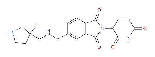 2-(2,6-dioxopiperidin-3-yl)-5-({[(3-fluoropyrrolidin-3-yl)methyl]amino}methyl)-2,3-dihydro-1H-isoindole-1,3-dione
