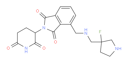 2-(2,6-dioxopiperidin-3-yl)-4-({[(3-fluoropyrrolidin-3-yl)methyl]amino}methyl)-2,3-dihydro-1H-isoindole-1,3-dione