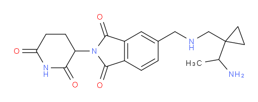 5-[({[1-(1-aminoethyl)cyclopropyl]methyl}amino)methyl]-2-(2,6-dioxopiperidin-3-yl)-2,3-dihydro-1H-isoindole-1,3-dione