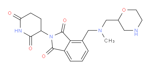 2-(2,6-dioxopiperidin-3-yl)-4-({methyl[(morpholin-2-yl)methyl]amino}methyl)-2,3-dihydro-1H-isoindole-1,3-dione