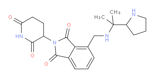 2-(2,6-dioxopiperidin-3-yl)-4-({[2-(pyrrolidin-2-yl)propan-2-yl]amino}methyl)-2,3-dihydro-1H-isoindole-1,3-dione
