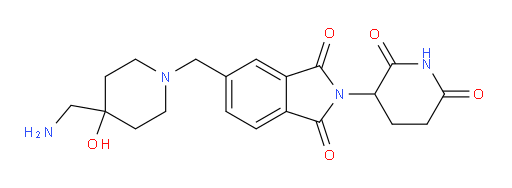 5-{[4-(aminomethyl)-4-hydroxypiperidin-1-yl]methyl}-2-(2,6-dioxopiperidin-3-yl)-2,3-dihydro-1H-isoindole-1,3-dione