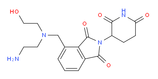 4-{[(2-aminoethyl)(2-hydroxyethyl)amino]methyl}-2-(2,6-dioxopiperidin-3-yl)-2,3-dihydro-1H-isoindole-1,3-dione