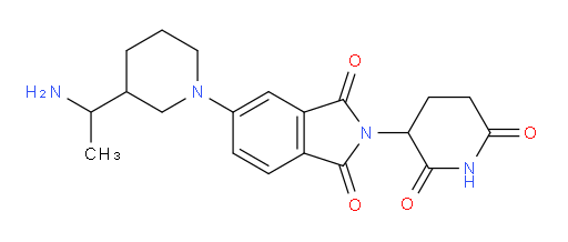 5-[3-(1-aminoethyl)piperidin-1-yl]-2-(2,6-dioxopiperidin-3-yl)-2,3-dihydro-1H-isoindole-1,3-dione