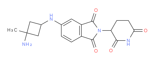 5-[(3-amino-3-methylcyclobutyl)amino]-2-(2,6-dioxopiperidin-3-yl)-2,3-dihydro-1H-isoindole-1,3-dione