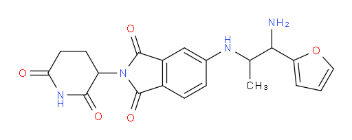 5-{[1-amino-1-(furan-2-yl)propan-2-yl]amino}-2-(2,6-dioxopiperidin-3-yl)-2,3-dihydro-1H-isoindole-1,3-dione