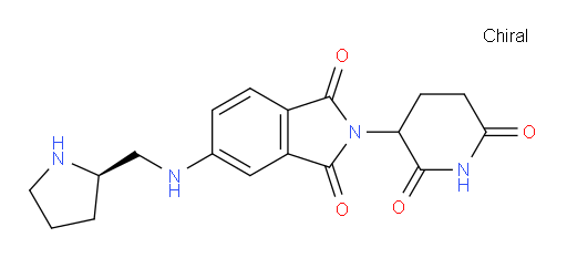 2-(2,6-dioxopiperidin-3-yl)-5-({[(2R)-pyrrolidin-2-yl]methyl}amino)-2,3-dihydro-1H-isoindole-1,3-dione