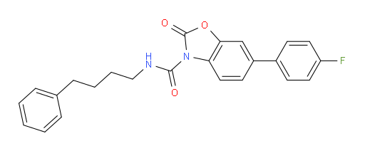 6-(4-fluorophenyl)-2-oxo-N-(4-phenylbutyl)-2,3-dihydro-1,3-benzoxazole-3-carboxamide