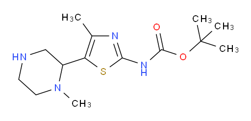 tert-butyl N-[4-methyl-5-(1-methylpiperazin-2-yl)-1,3-thiazol-2-yl]carbamate
