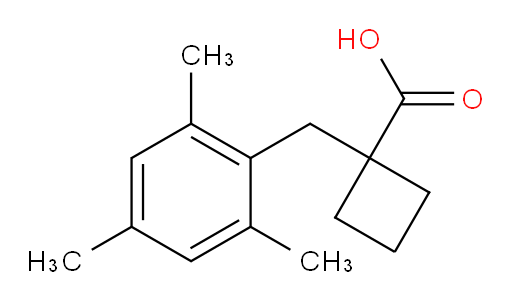 1-[(2,4,6-trimethylphenyl)methyl]cyclobutane-1-carboxylic acid