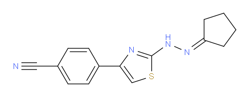 4-[2-(2-cyclopentylidenehydrazin-1-yl)-1,3-thiazol-4-yl]benzonitrile