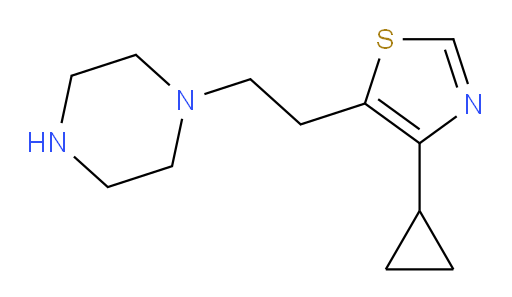 1-[2-(4-cyclopropyl-1,3-thiazol-5-yl)ethyl]piperazine