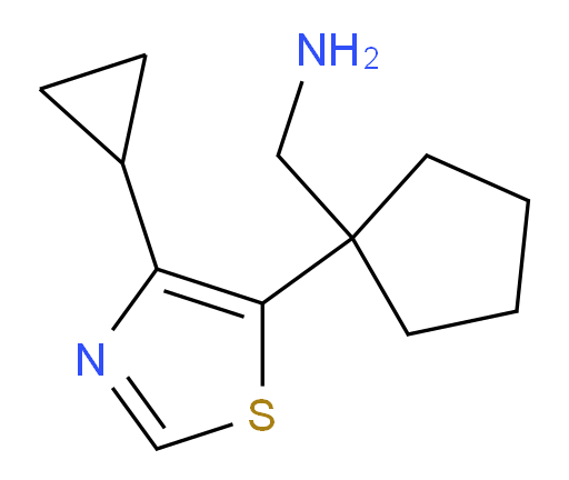 [1-(4-cyclopropyl-1,3-thiazol-5-yl)cyclopentyl]methanamine