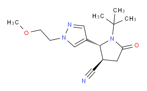 rac-(2R,3R)-1-tert-butyl-2-[1-(2-methoxyethyl)-1H-pyrazol-4-yl]-5-oxopyrrolidine-3-carbonitrile