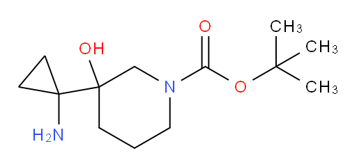 tert-butyl 3-(1-aminocyclopropyl)-3-hydroxypiperidine-1-carboxylate