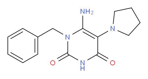6-amino-1-benzyl-5-(pyrrolidin-1-yl)-1,2,3,4-tetrahydropyrimidine-2,4-dione