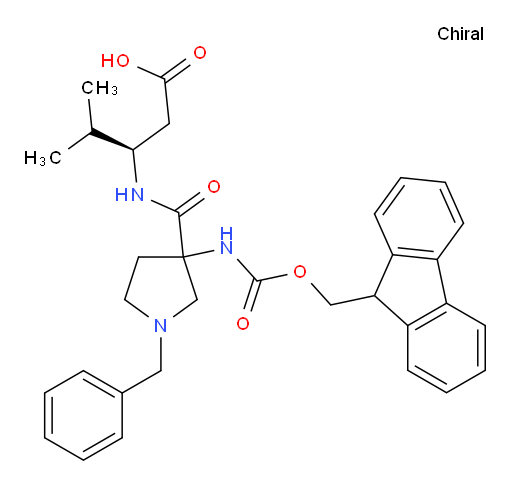 (3R)-3-{[1-benzyl-3-({[(9H-fluoren-9-yl)methoxy]carbonyl}amino)pyrrolidin-3-yl]formamido}-4-methylpentanoic acid