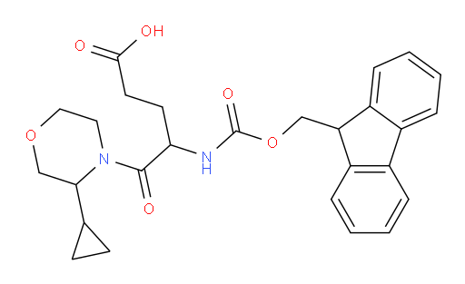 5-(3-cyclopropylmorpholin-4-yl)-4-({[(9H-fluoren-9-yl)methoxy]carbonyl}amino)-5-oxopentanoic acid
