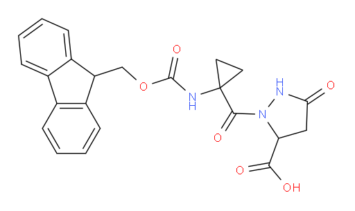 2-[1-({[(9H-fluoren-9-yl)methoxy]carbonyl}amino)cyclopropanecarbonyl]-5-oxopyrazolidine-3-carboxylic acid