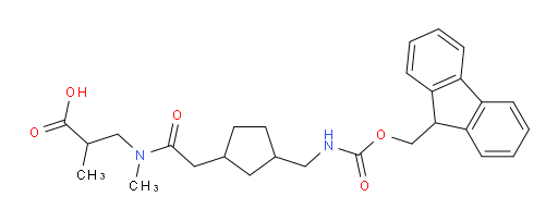 3-(2-{3-[({[(9H-fluoren-9-yl)methoxy]carbonyl}amino)methyl]cyclopentyl}-N-methylacetamido)-2-methylpropanoic acid