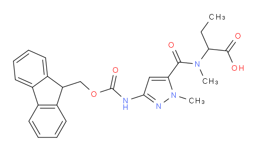 2-{1-[3-({[(9H-fluoren-9-yl)methoxy]carbonyl}amino)-1-methyl-1H-pyrazol-5-yl]-N-methylformamido}butanoic acid
