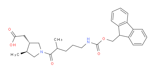 rac-2-[(3R,4R)-1-[5-({[(9H-fluoren-9-yl)methoxy]carbonyl}amino)-2-methylpentanoyl]-4-methylpyrrolidin-3-yl]acetic acid