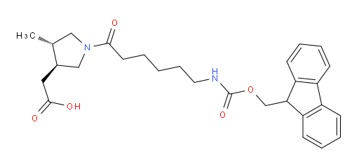 rac-2-[(3R,4R)-1-[6-({[(9H-fluoren-9-yl)methoxy]carbonyl}amino)hexanoyl]-4-methylpyrrolidin-3-yl]acetic acid