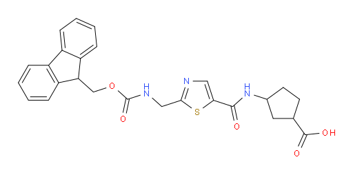 3-{2-[({[(9H-fluoren-9-yl)methoxy]carbonyl}amino)methyl]-1,3-thiazole-5-amido}cyclopentane-1-carboxylic acid