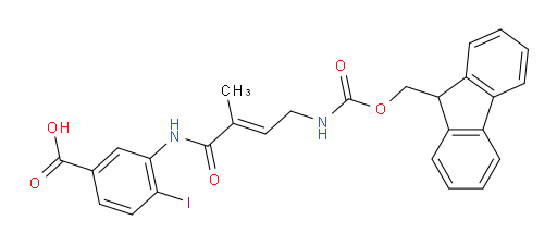 3-[4-({[(9H-fluoren-9-yl)methoxy]carbonyl}amino)-2-methylbut-2-enamido]-4-iodobenzoic acid