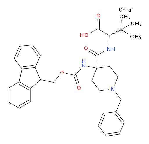 (2S)-2-{[1-benzyl-4-({[(9H-fluoren-9-yl)methoxy]carbonyl}amino)piperidin-4-yl]formamido}-3,3-dimethylbutanoic acid